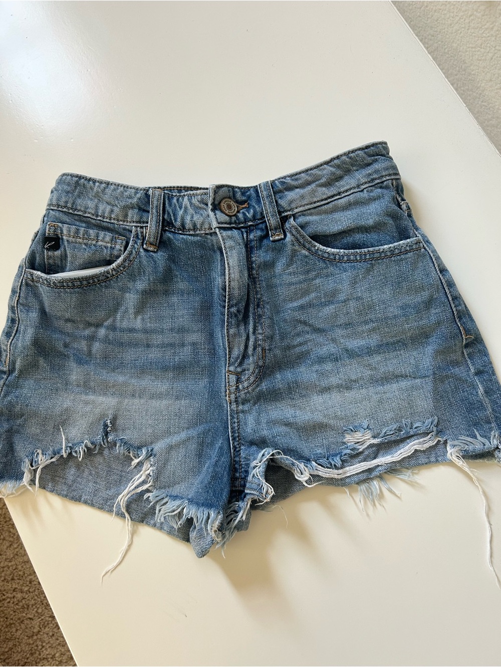 Ripped Blue Jean Shorts- size 25